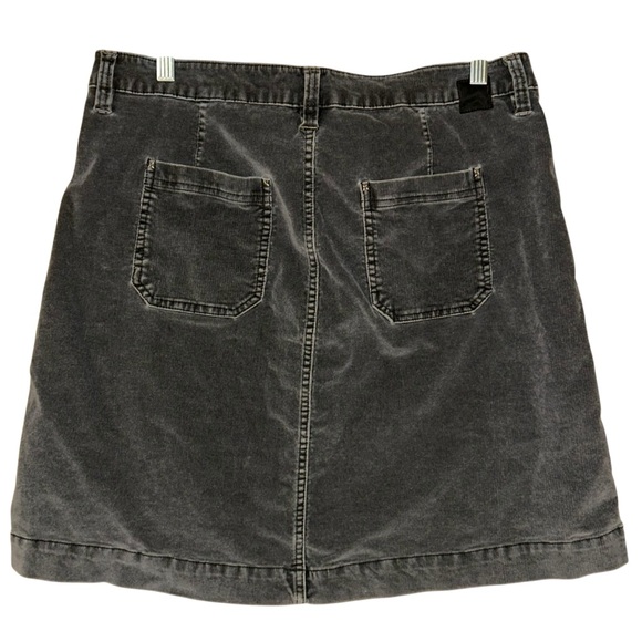 JAG Jeans Gray Corduroy Mini Skirt Y2K Size 12 Stretch Cotton Front Zip Boho - Picture 4 of 8